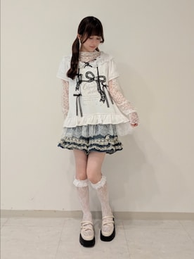 「myu:loret（ミュウロレット）のアイテム」を使った、ひかりさん（レディース・150cm）の夏コーディネート
