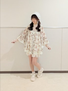 「ヘッドドレス」｜ひかりさん（レディース・150cm）の春コーディネート