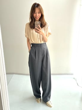 やすえ(身長170cm)さん（レディース・170cm）の夏コーディネート