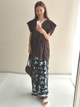 やすえ(身長170cm)さん（レディース・170cm）の夏コーディネート
