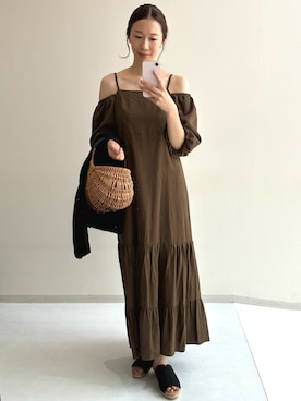 やすえ(身長170cm)さん（レディース・170cm）の夏コーディネート