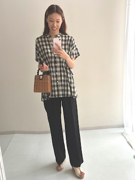 やすえ(身長170cm)さん（レディース・170cm）の夏コーディネート