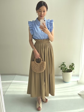 「nissen（ニッセン）のアイテム」を使った、やすえ(身長170cm)さん（レディース・170cm）の夏コーディネート