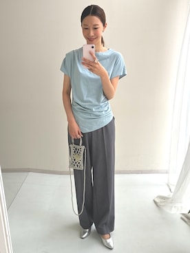 やすえ(身長170cm)さん（レディース・170cm）の夏コーディネート