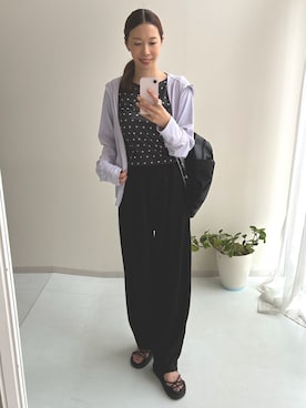 やすえ(身長170cm)さん（レディース・170cm）の夏コーディネート