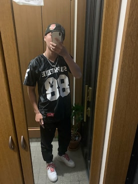 「PLAYBOY（プレイボーイ）のアイテム」を使った、lilpaxilさん（メンズ・173cm）の春コーディネート