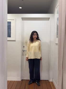 「URBAN RESEARCH Sonny Label（アーバンリサーチサニーレーベル）のSayaka Shibuki Tie dye pullover（ニット/セーター、ベージュ系）」を使った、Misakiさん（レディース・156cm）の秋コーディネート