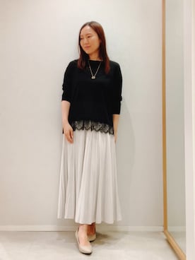 「アイテム（アクセサリー、ピンク系）」を使った、51680さん（レディース・155cm）の秋コーディネート