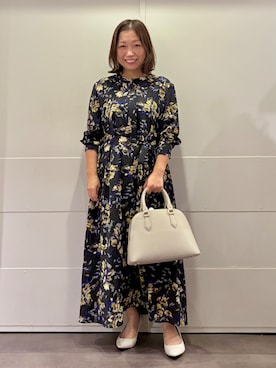 「UNTITLED（アンタイトル）の【日本製・本革】Comfit Dresser Pumps（コンフィットドレッサーパンプス）（パンプス、ホワイト系）」を使った、tokoさん（レディース）の夏コーディネート
