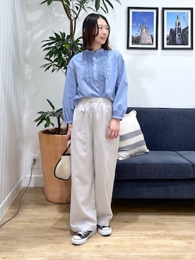 「SOUP（スープ）のアイテム」を使った、吉村佳菜子さん（レディース・160cm）の春コーディネート