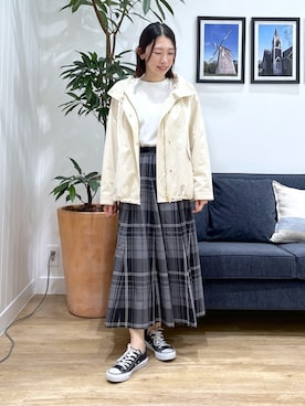 「THE SHOP TK （ザ ショップ ティーケー ）のアイテム」を使った、吉村佳菜子さん（レディース・160cm）の春コーディネート