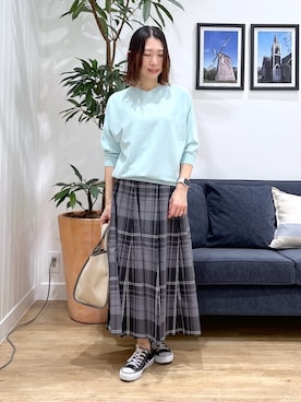 「THE SHOP TK （ザ ショップ ティーケー ）のアイテム」を使った、吉村佳菜子さん（レディース・160cm）の春コーディネート