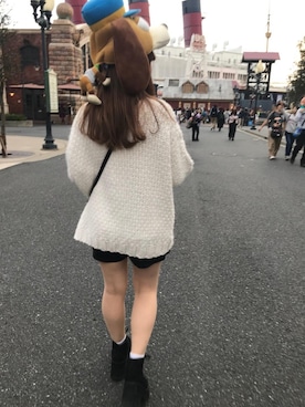 「Champion（チャンピオン）のアイテム」を使った、1nt0uさん（レディース・153cm）の春コーディネート