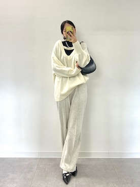 「アイテム（ニット/セーター）」を使った、RCDさん（レディース・170cm）の冬コーディネート