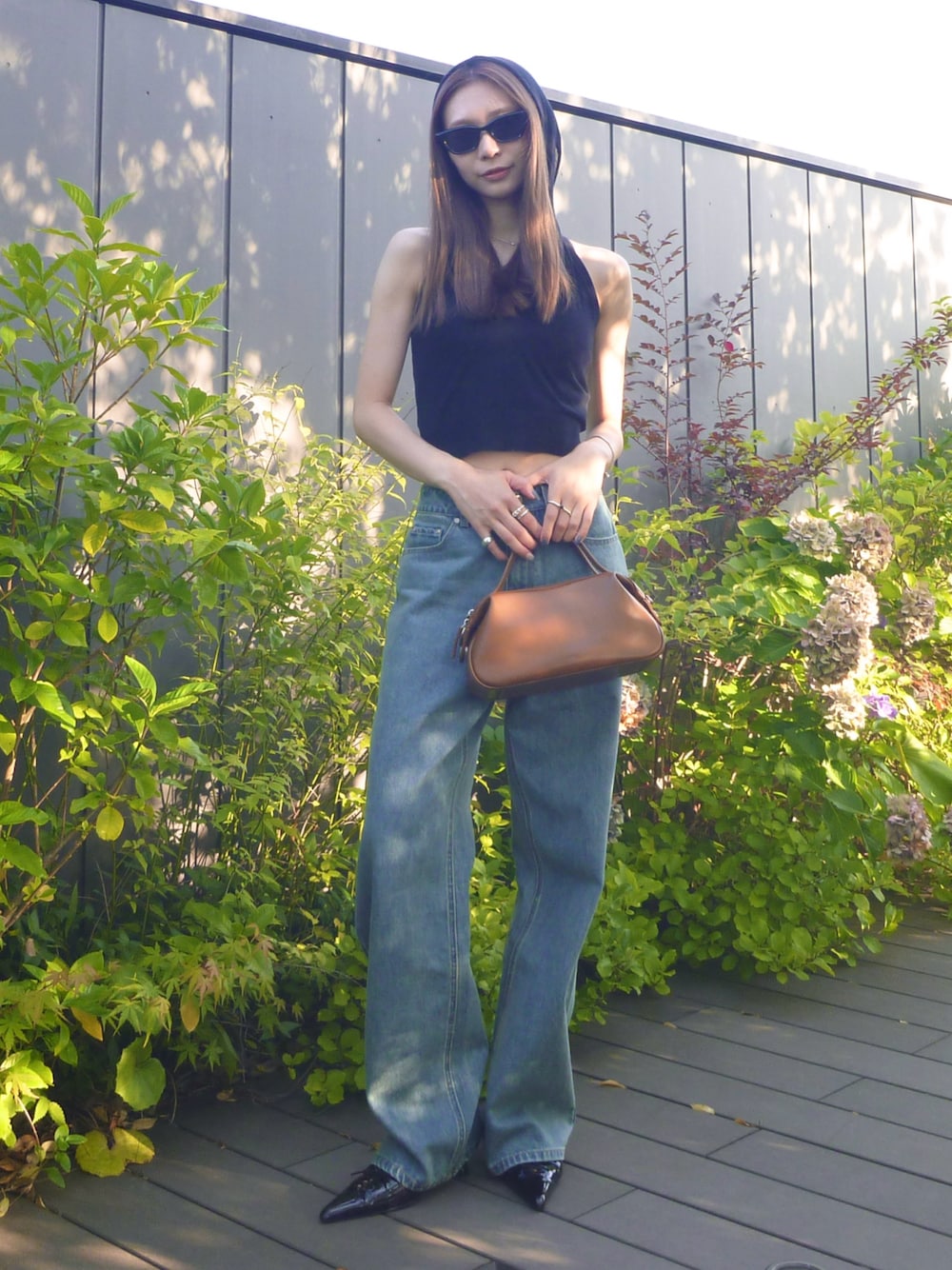 PERVERZE（パーバーズ）の「Cropped Hoodie Knit Top（タンクトップ