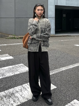 「アイテム（ブラック系）」を使った、meiさん（レディース・161cm）の冬コーディネート