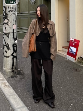 「CLANE（クラネ）のアイテム」を使った、meiさん（レディース・161cm）の冬コーディネート