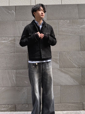 「アイテム（財布/小物、ブラック系）」を使った、atu20021103さん（メンズ・178cm）の冬コーディネート