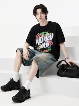 「HOOK（フック）のアイテム（トップス）」を使った、HOOK officialさん（メンズ・180cm）の夏コーディネート