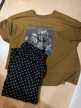 「studio CLIP（スタディオクリップ）のアイテム（Tシャツ/カットソー）」を使った、wkozusanさん（レディース・152cm）の夏コーディネート