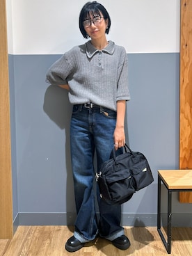 「アイテム（ニット/セーター）」を使った、阿部みかさん（レディース・158cm・10代）の秋コーディネート