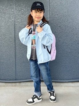 阿部みかさん(キッズ・132cm)の春コーディネート