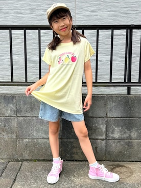 「Right-on（ライトオン）のアイテム」を使った、阿部みかさん（キッズ・132cm）の夏コーディネート