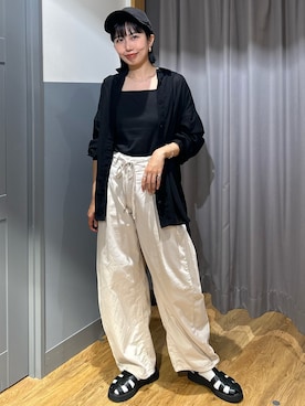 「CAMP7（キャンプセブン）のアイテム」を使った、阿部みかさん（レディース・158cm）の夏コーディネート
