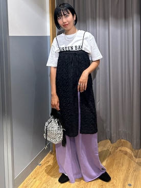 阿部みかさん（レディース・158cm）の夏コーディネート