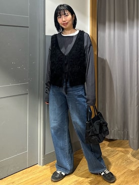 阿部みかさん(レディース・158cm)の春コーディネート