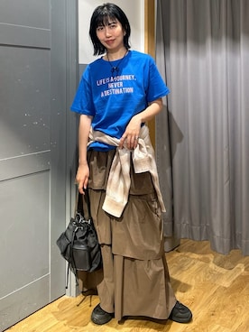 阿部みかさん（レディース・158cm）の春コーディネート
