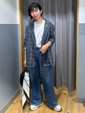 「SOMETHING（サムシング）のアイテム」を使った、阿部みかさん（レディース・158cm）の秋コーディネート