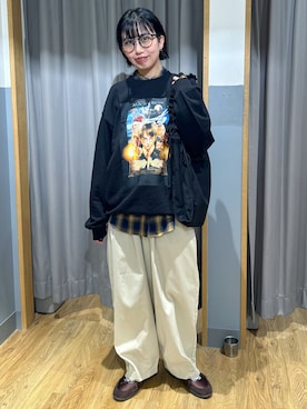 「アイテム（ニット/セーター）」を使った、阿部みかさん（レディース・158cm・10代）の秋コーディネート