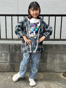 「アイテム（シャツ/ブラウス）」を使った、阿部みかさん（キッズ・134cm・10代）の秋コーディネート