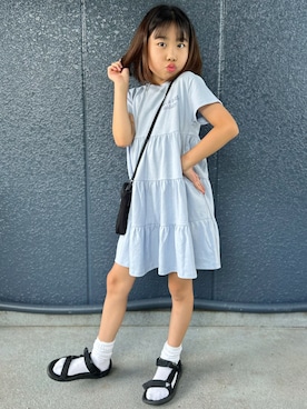 「MPS（エムピーエス）のアイテム」を使った、阿部みかさん（キッズ・132cm）の夏コーディネート