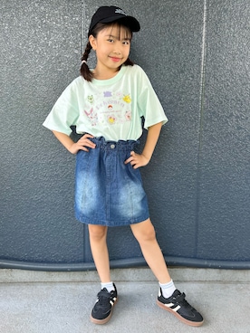 「Right-on（ライトオン）のアイテム」を使った、阿部みかさん（キッズ・132cm）の夏コーディネート