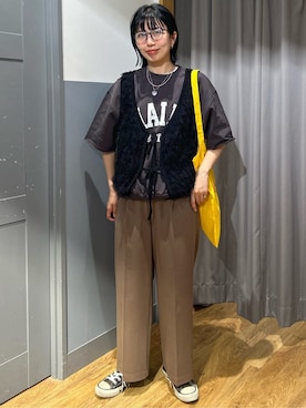 阿部みかさん(レディース・158cm)の春コーディネート