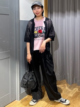 阿部みかさん（レディース・158cm）の春コーディネート