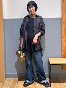 阿部みかさん(レディース・158cm)の秋コーディネート