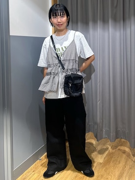 「SOMETHING（サムシング）のアイテム」を使った、阿部みかさん（レディース・158cm）の夏コーディネート