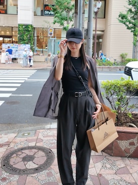 「GREGORY（グレゴリー）のアイテム」を使った、わらりさん（レディース・164cm）の夏コーディネート