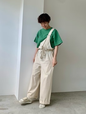 「アイテム（タンクトップ）」を使った、えぐちさん（レディース・162cm）の夏コーディネート