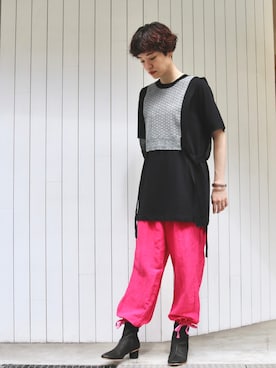 「note et silence （ノートエシロンス）のアイテム」を使った、えぐちさん（レディース・162cm）の夏コーディネート