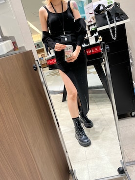 「スリットワンピ」｜azaz.さん（レディース・164cm）の夏コーディネート