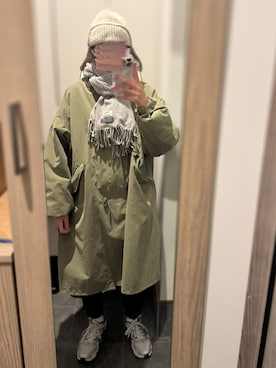 「アイテム（モッズコート）」を使った、tsuigekin0otsuboneさん（レディース・165cm）の冬コーディネート