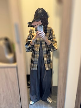 「アイテム（つなぎ/オールインワン）」を使った、tsuigekin0otsuboneさん（レディース・165cm）の秋コーディネート