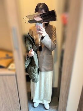 「アイテム（ノーカラージャケット）」を使った、tsuigekin0otsuboneさん（レディース・165cm）の秋コーディネート