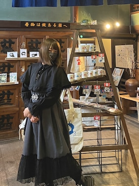 「axes femme（アクシーズファム）のアイテム（ジャンパースカート）」を使った、またたびさん（レディース・159cm）の夏コーディネート