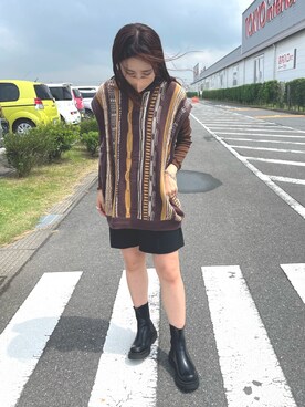 「サイドゴアブーツ」｜nanakoさん（レディース・162cm）の夏コーディネート