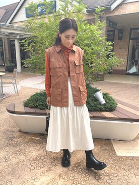 「サイドゴアブーツ」｜nanakoさん（レディース・162cm）の秋コーディネート